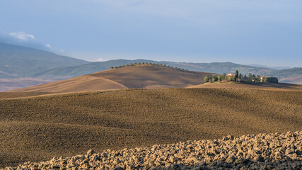 moody landscapes during fall in Tuscany