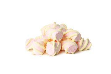 Delicious sweet marshmallow isolated on white background