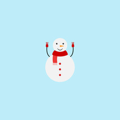 Snowman Christmas Icon Design Illustration