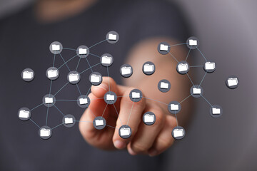 data network 3d digital info