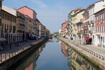 Fototapeta na wymiar Navigli Kanal Mailand