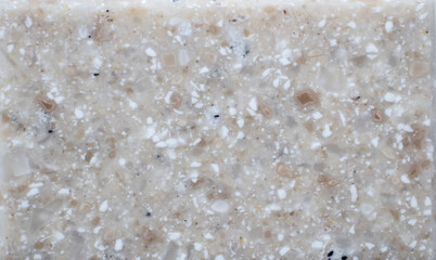 Decorative artificial stone texture, sample. Finishing material, interior renovation, countertop material. 