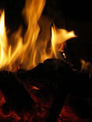 Fototapeta premium fire in fireplace