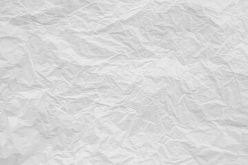 White paper sheet texture background with crumpled wrinkled and rough pattern, empty blank paper page material for design