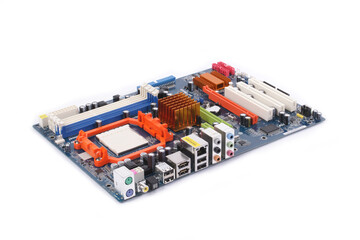 computer motherboard 3d view