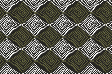 Seamless vector tiles pattern with hand drawn geometric diamond shapes