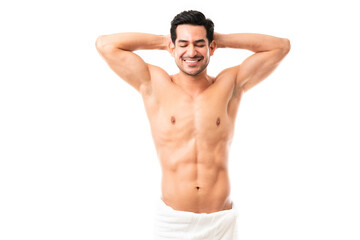 Handsome young man with perfect body