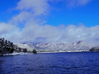 滋賀県長浜市余呉湖（冬）