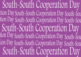 South-South Cooperation Day on a light purple background.