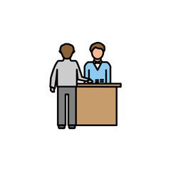 Obraz premium casino line icon. Signs and symbols can be used for web, logo, mobile app, UI, UX on white background.