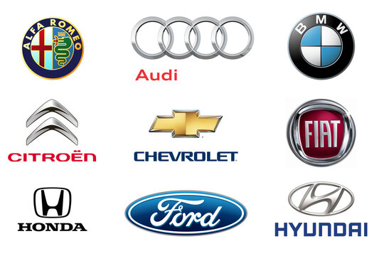 Logo Marki popularnych samochodów