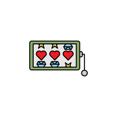 slot line icon. Signs and symbols can be used for web, logo, mobile app, UI, UX on white background.