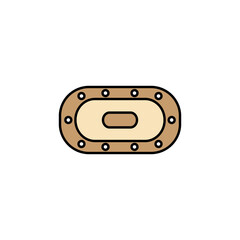 poker table line icon. Signs and symbols can be used for web, logo, mobile app, UI, UX on white background.