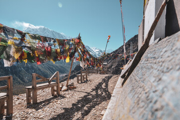 Obraz premium tibetan buddhist prayer flags