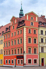 Obraz premium Wroclaw. Old colorful houses in the historical part of the city.