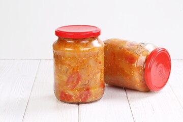 jars of pickled vegetables