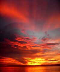 Obraz premium Beautiful view of the sunset 