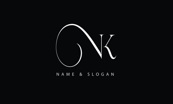 Nk Initial Monogram Logo: Stock-Vektorgrafik (Lizenzfrei) 343104803