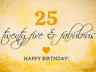 Obraz premium Retro happy birthday card illustration
