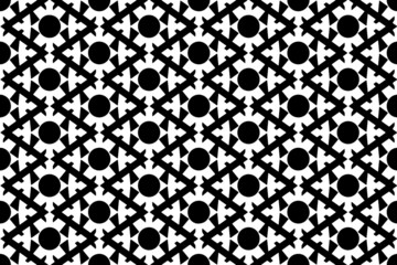 seamless abstract geometric monochrome pattern-19j1a
