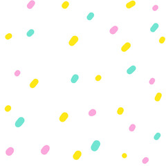 Circles vector seamless pattern. Retro hand drawn circle shapes background. Watercolor colorful grunge stains. Colored with polka dots.