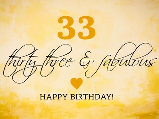 Retro happy birthday card illustration