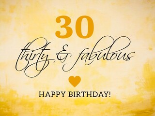 Obraz premium Retro happy birthday card illustration