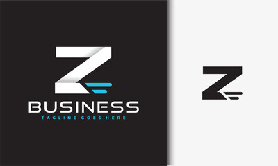 initials Z fast logo - obrazy, fototapety, plakaty