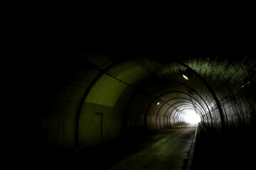 Light seen from inside the tunnel