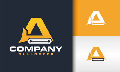 initials A bulldozer logo © Hasim