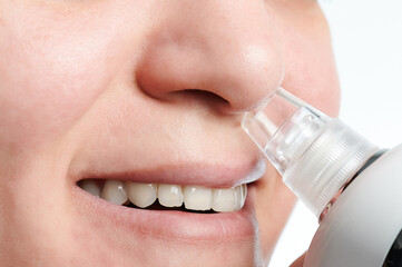 Deep cleaning woman face skin theme