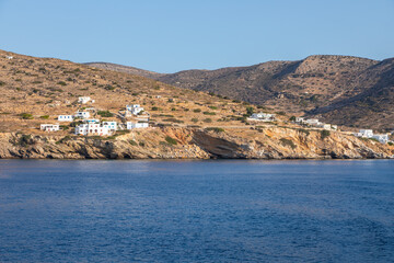 View of the coastline, Sikinos Island, Greece.