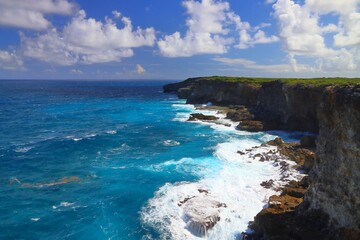 Guadeloupe beautiful coast landscape