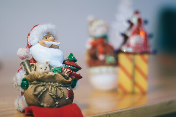Christmas decoration balls with sparkle bokeh