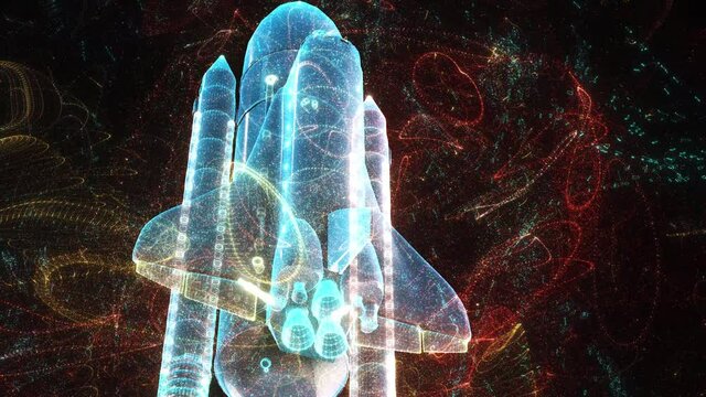 Abstract Space Shuttle. High quality 4k footage