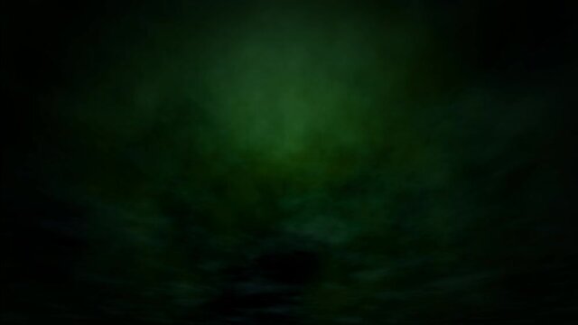 A green acid mist slowly descends against a black background.