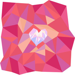 Vector Illustration polygonal heart. valentine's day concept. For card, greeting etc.