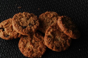 traditional homemade large oatmeal cookie