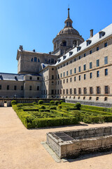 El Escorial Monastery, royal palace, majestic building in the province of Madrid.
