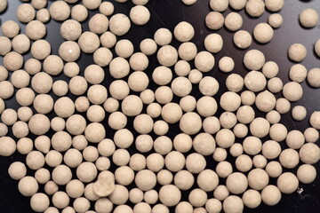 macro of silica gel balls
