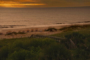 Sunset on Amelia Island beach