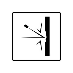 bulletproof material icon. vector