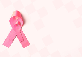 ribbon representing pink October and the fight against breast cancer