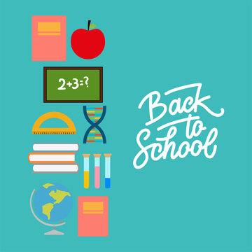 Tools Back to school student picture - Vector