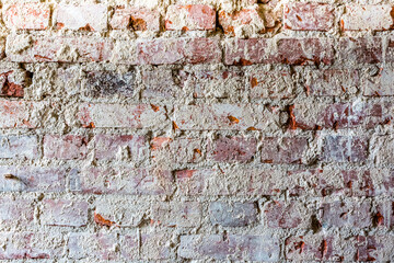 Rough old grunge orange brick wall texture background
