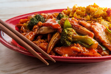 Szechuan Chicken Chinese Vegetables