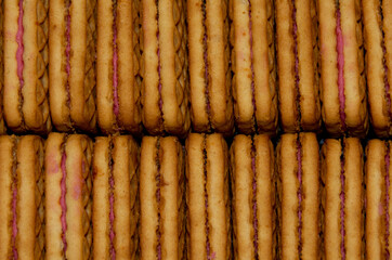 many biscuits with filling