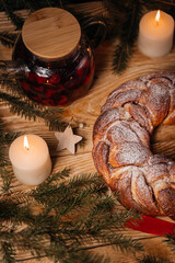 Christmas cake, homemade cinnamon baked goods