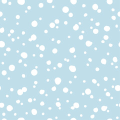 Trendy vector seamless pattern. Cool snow, snowfall abstract design. For fashion fabrics, kids clothes, home decor, quilting, T-shirts, cards and templates, scrapbooking etc. Winter, Christmas concept