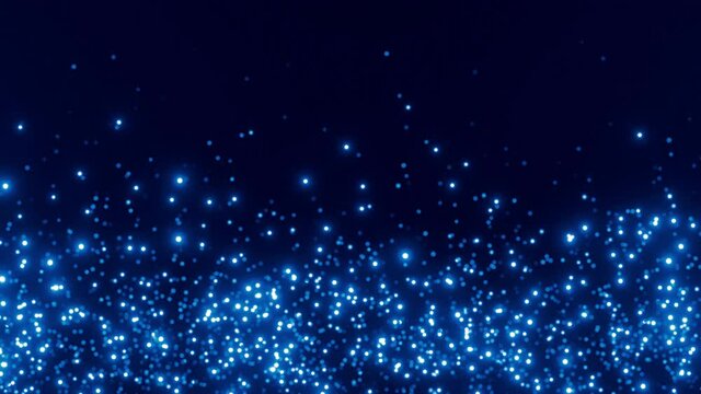 blue pixie glowing particle animation loop